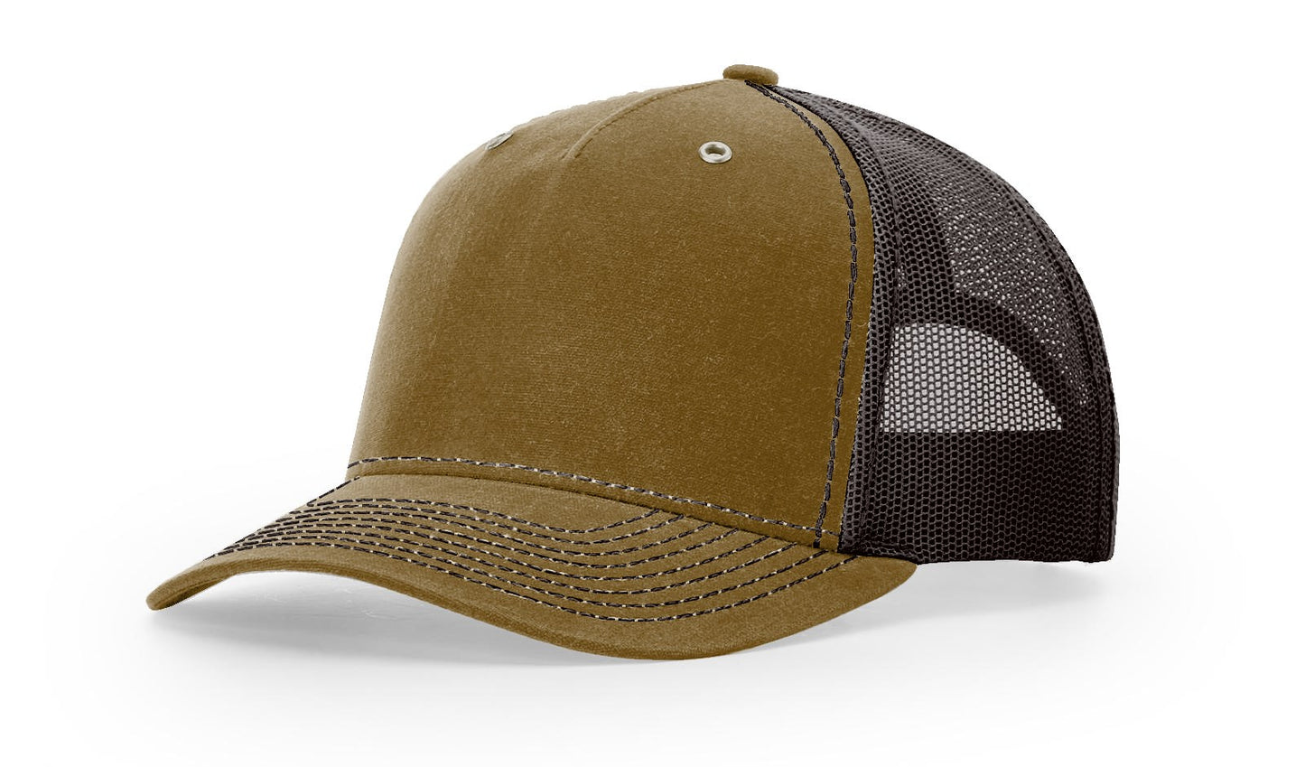 European Mount Hat with Saddle Brown Leatherette Patch