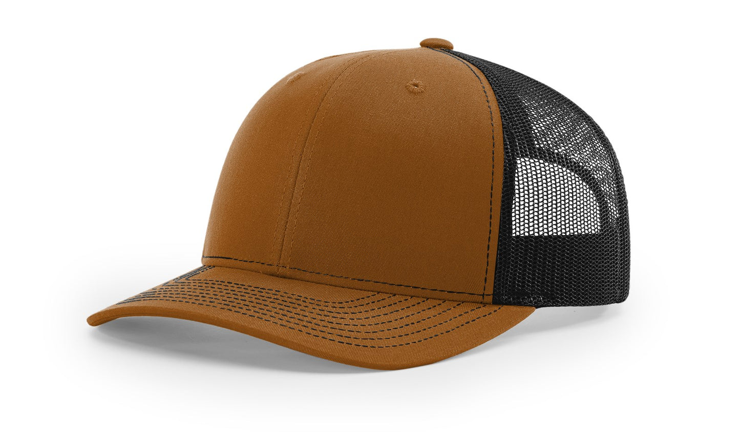 European Mount Hat with Saddle Brown Leatherette Patch